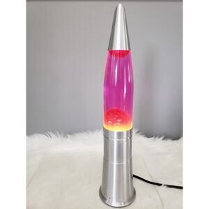 Vintage LAVA LITE Vintage MOTION LAMP 19” Space Rocket Light Pink Purple y2k